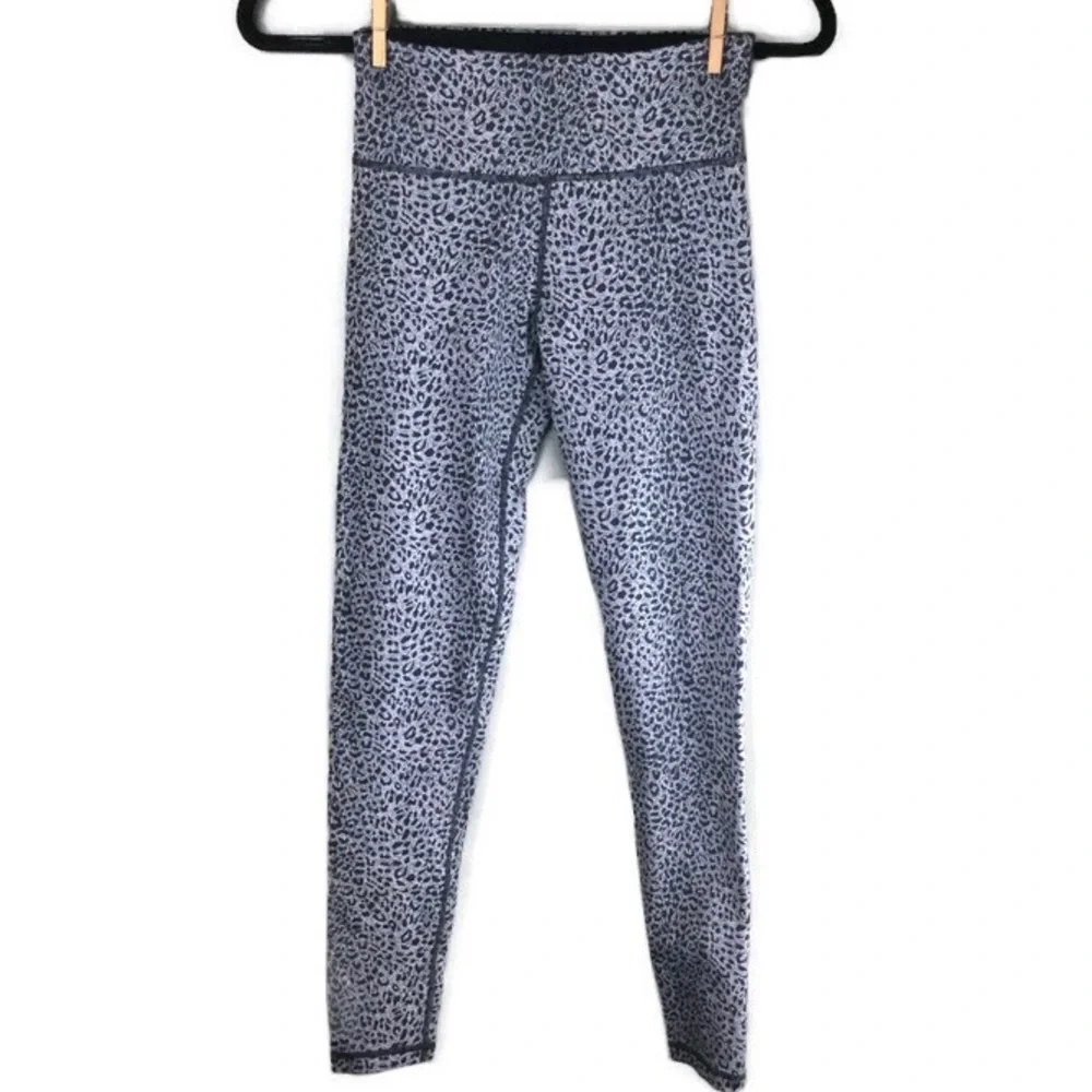 Sweaty Betty Flatter Me Leopard Print Jacquard Full Length Leggings Size XS